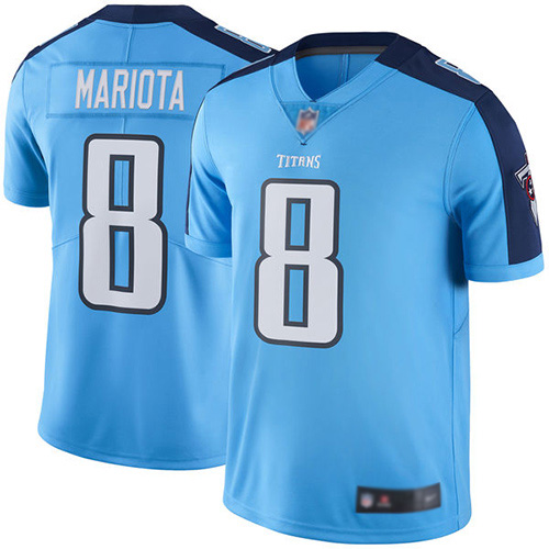 Tennessee Titans Limited Light Blue Men Marcus Mariota Jersey NFL Football #8 Rush Vapor Untouchable->women nfl jersey->Women Jersey
